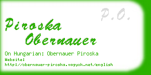 piroska obernauer business card